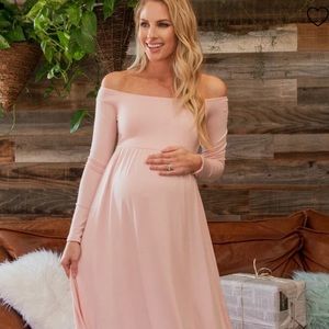Pink blush maternity dress